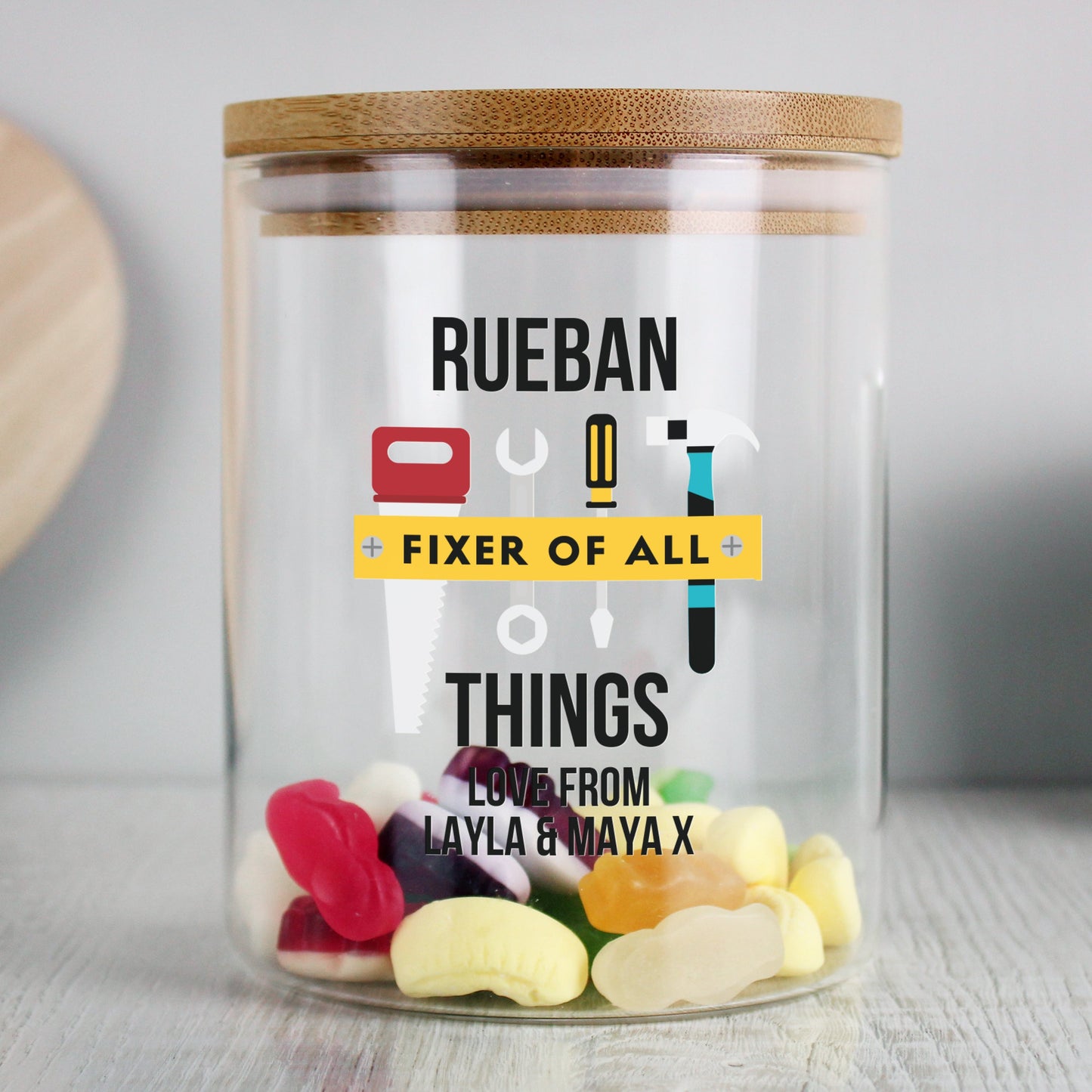 Personalised Fixer of All Things Storage Jar: 4 - Storage By Gift Moments