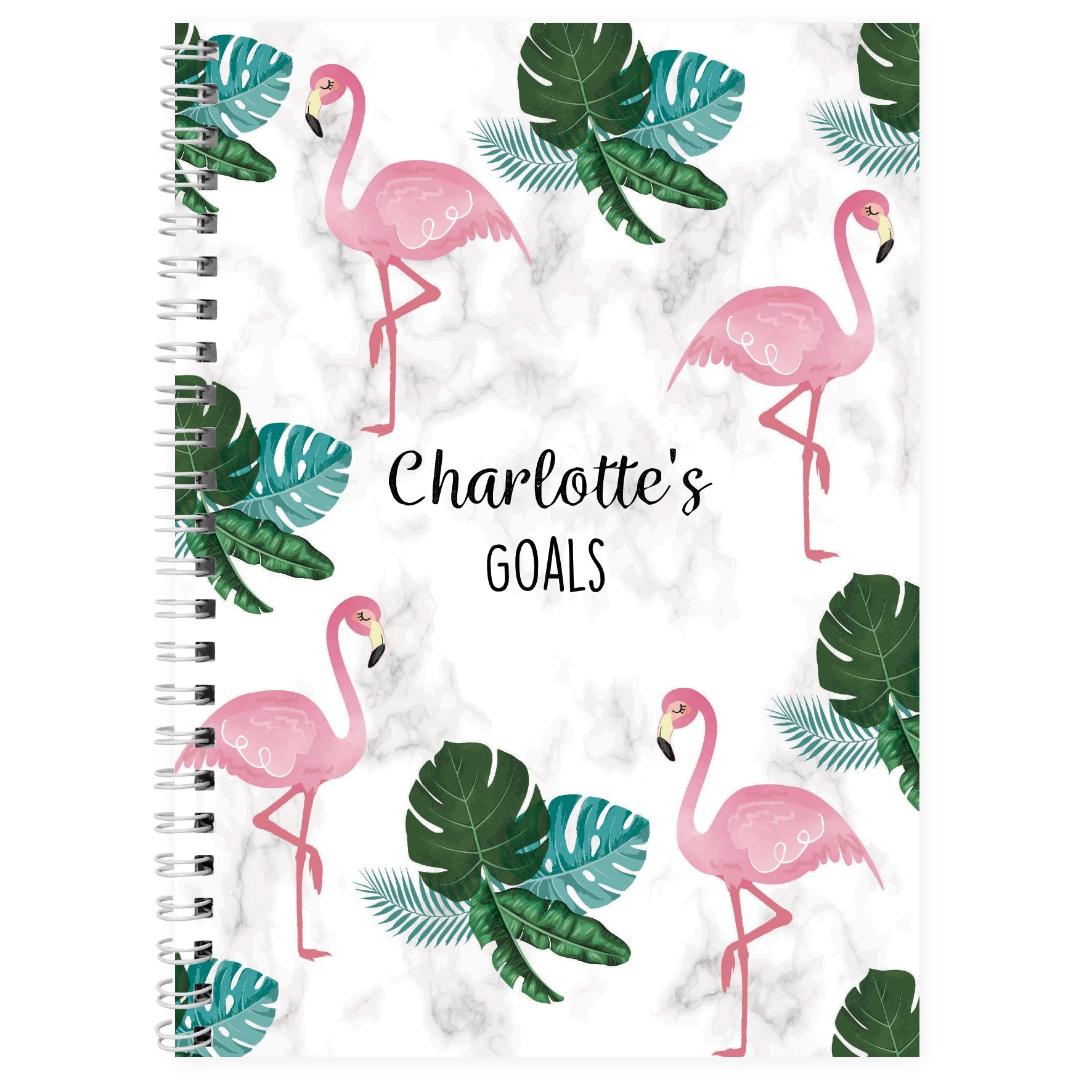 Personalised Flamingo A5 Notebook: 3 - Notebooks By Gift Moments
