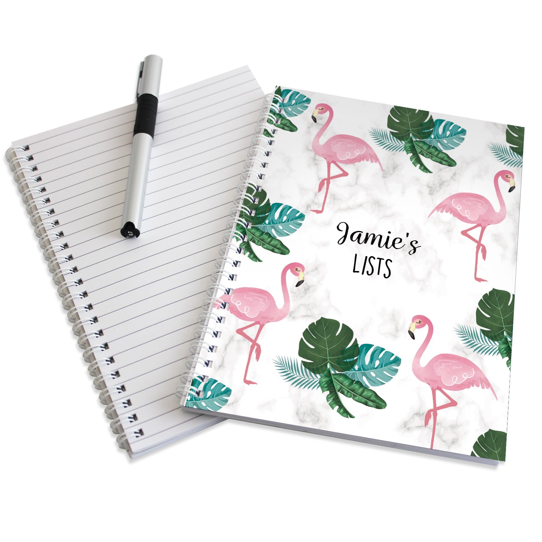 Personalised Flamingo A5 Notebook: 5 - Notebooks By Gift Moments
