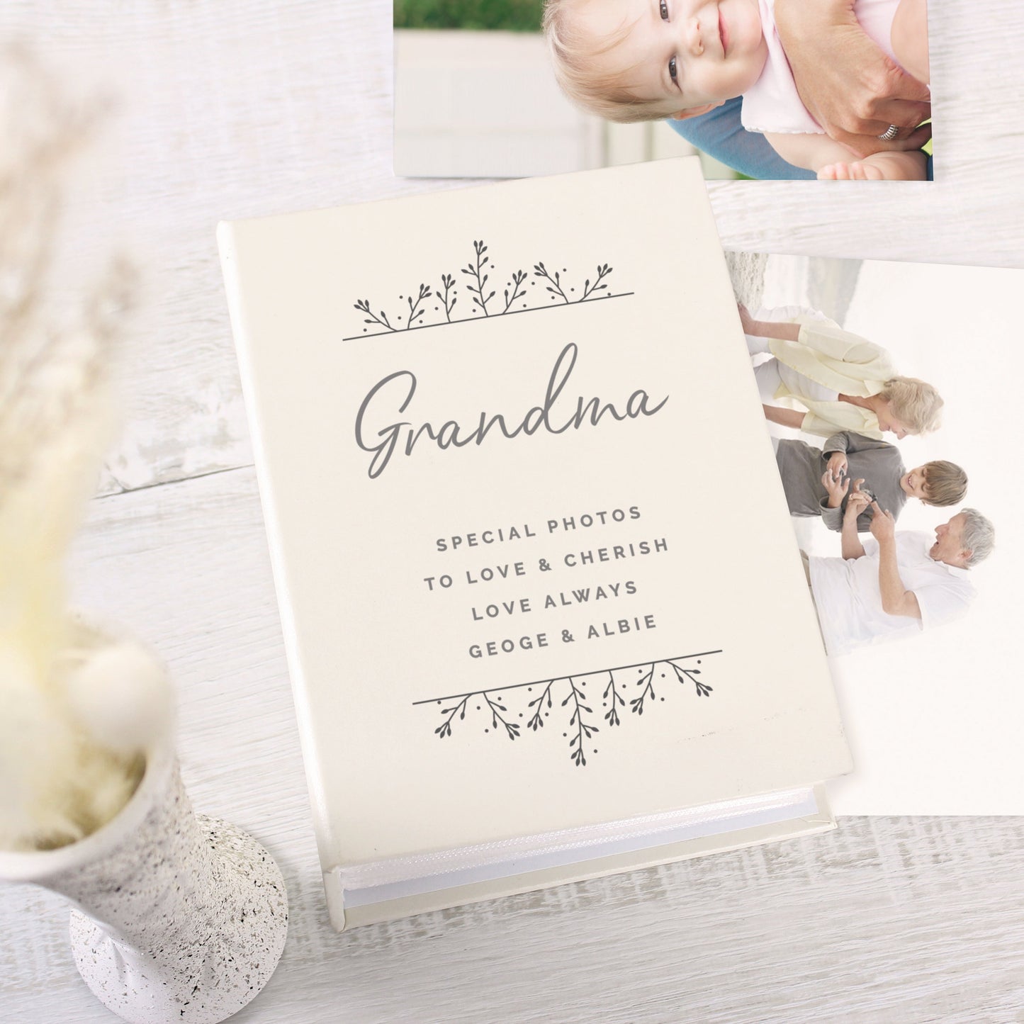 Personalised Floral 6x4 Photo Album with Sleeves: 2 - Photo Albums By Gift Moments