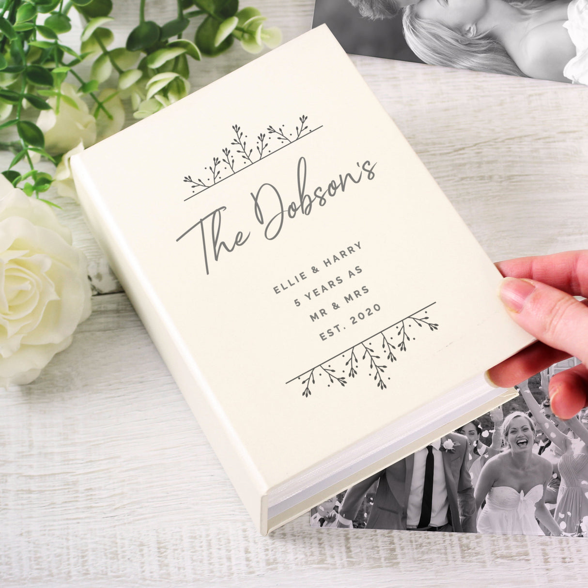 Personalised Floral 6x4 Photo Album with Sleeves: 4 - Photo Albums By Gift Moments