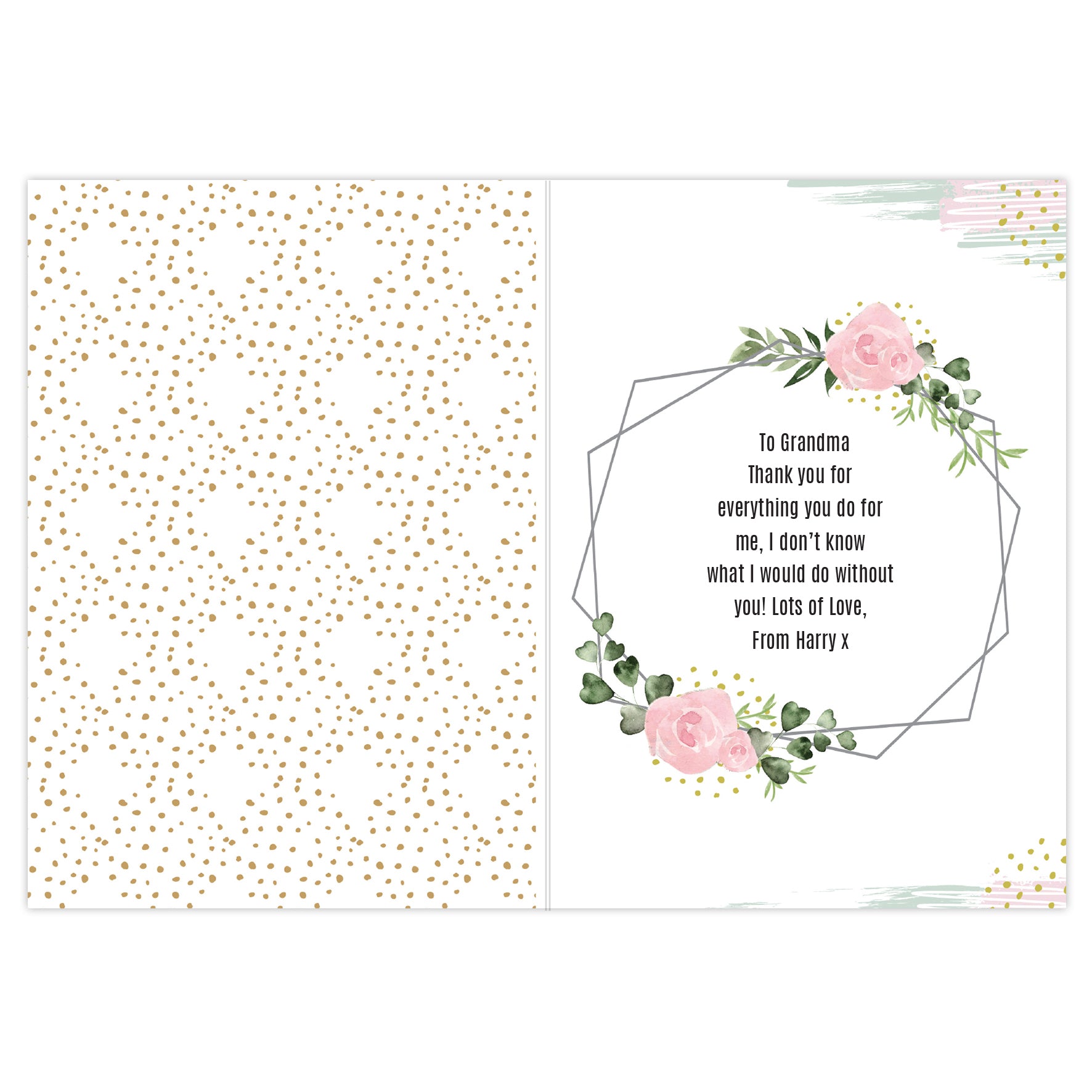 Personalised Floral Abstract Photo Upload Card: 9 - Greeting Cards By Gift Moments