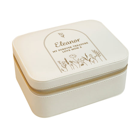 Personalised Floral Arch Travel Jewellery Box: 5 - Jewellery Boxes By Gift Moments