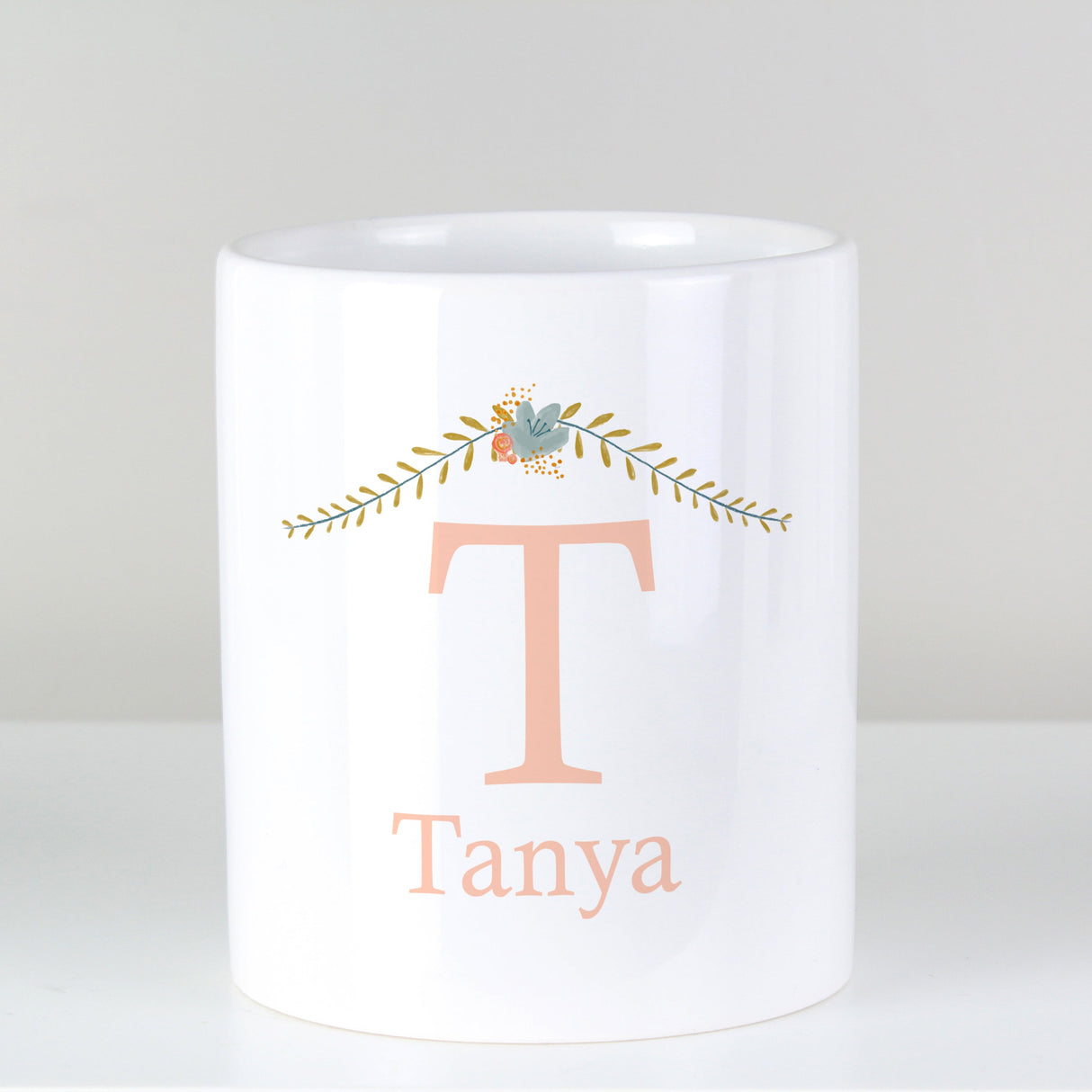 Personalised Floral Bouquet Ceramic Storage Pot: 4 - Storage By Gift Moments
