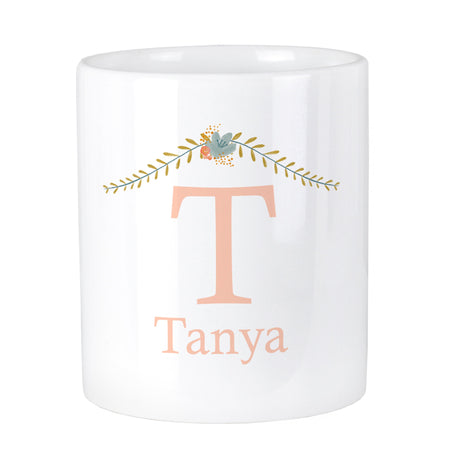 Personalised Floral Bouquet Ceramic Storage Pot: 5 - Storage By Gift Moments
