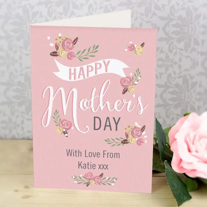 Personalised Floral Bouquet Mother’s Day Card: 1 - Greeting Cards By Gift Moments