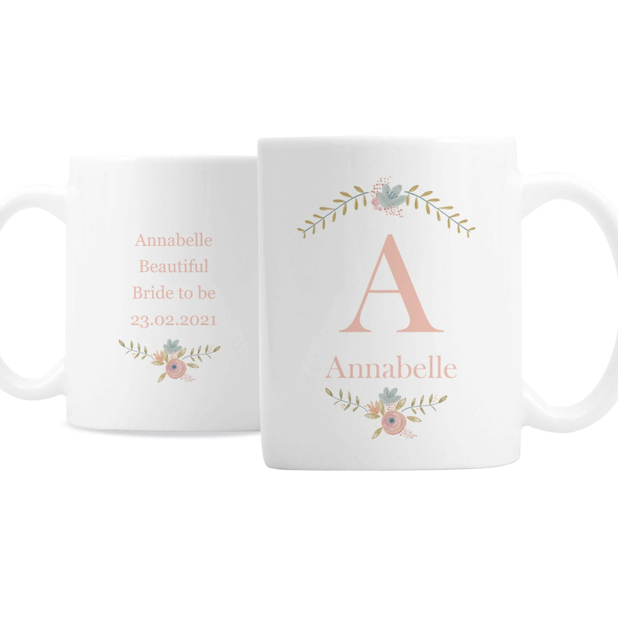 Personalised Floral Bouquet Mug: 3 - Mugs By Gift Moments