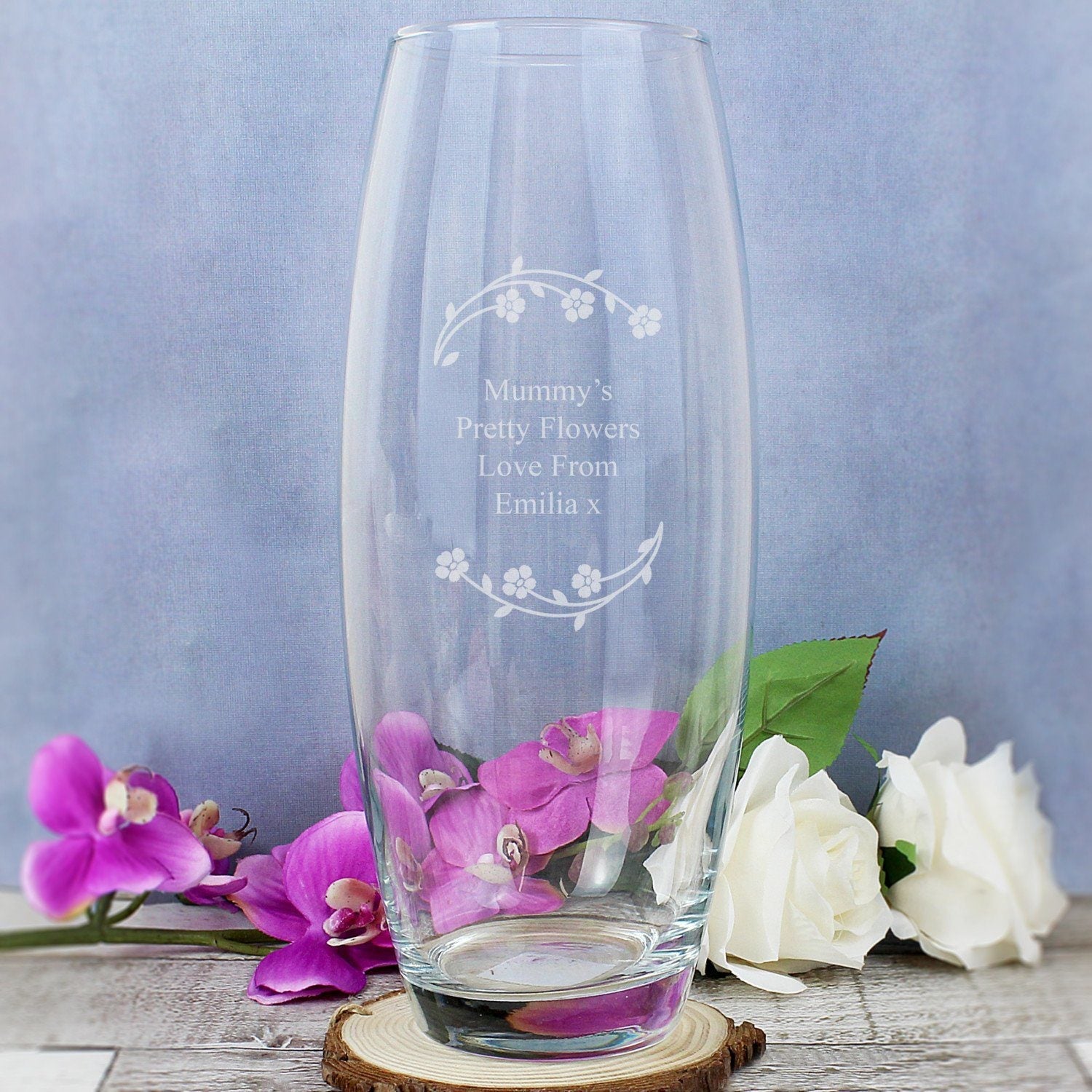 Personalised Floral Bullet Vase: 5 - Vases By Gift Moments