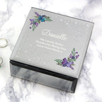 Personalised Floral Butterfly Diamante Glass Trinket Box - Shop Trinket Boxes At Gift Moments - 4