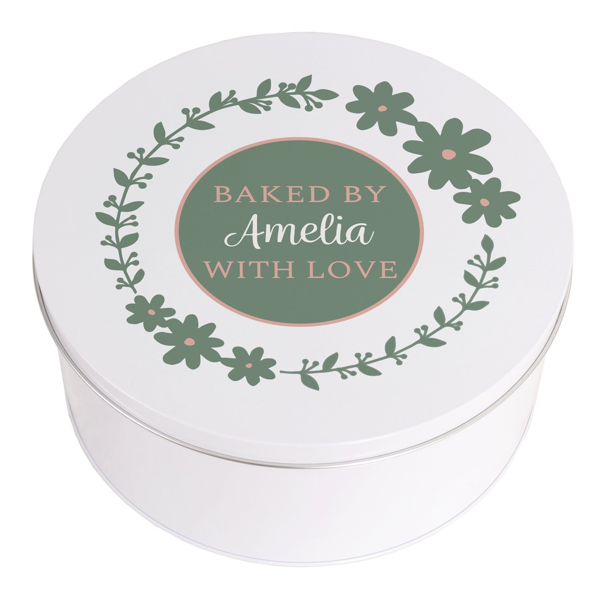 Personalised Floral Cake Tin: 5 - Storage By Gift Moments