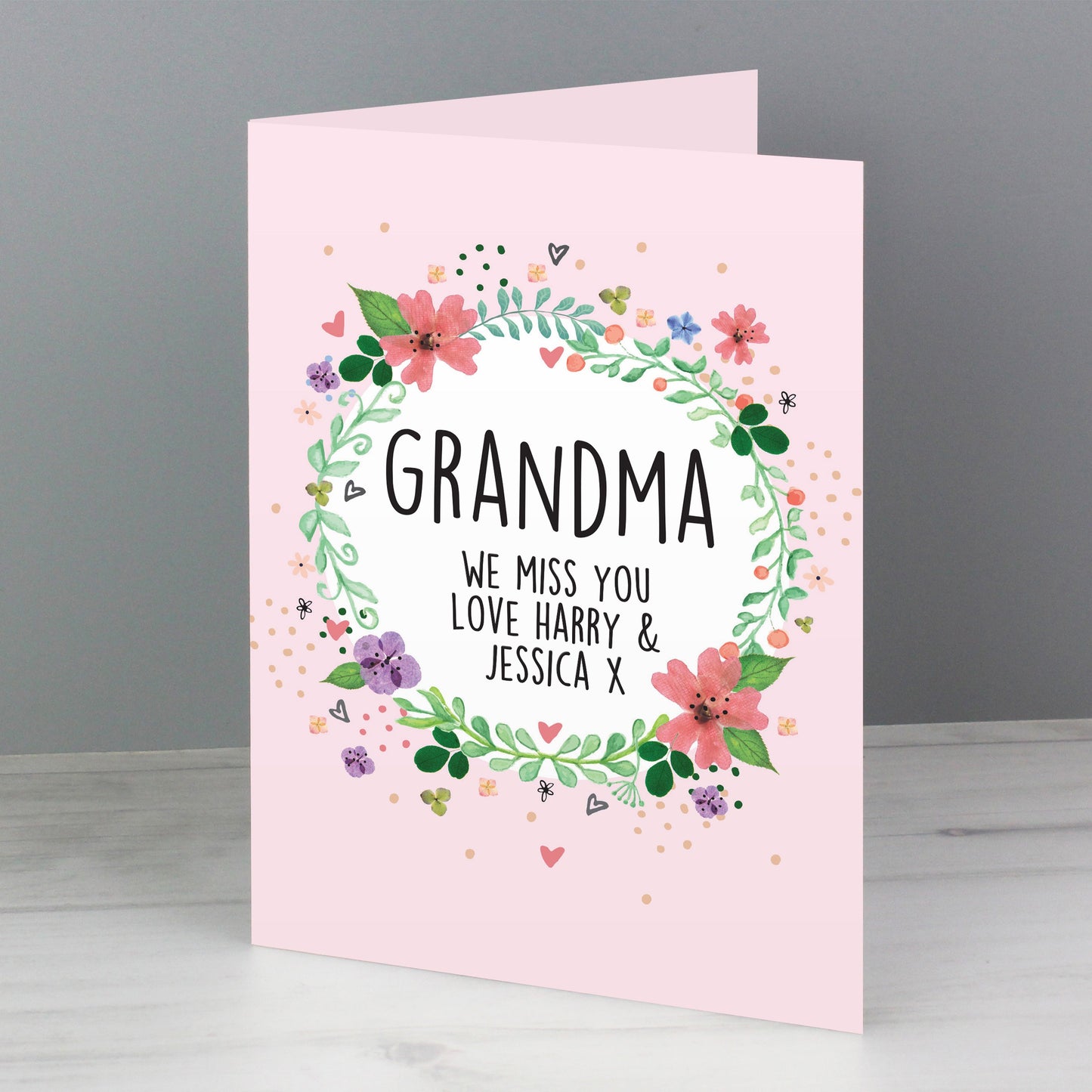 Personalised Floral Card: 2 - Greeting Cards By Gift Moments