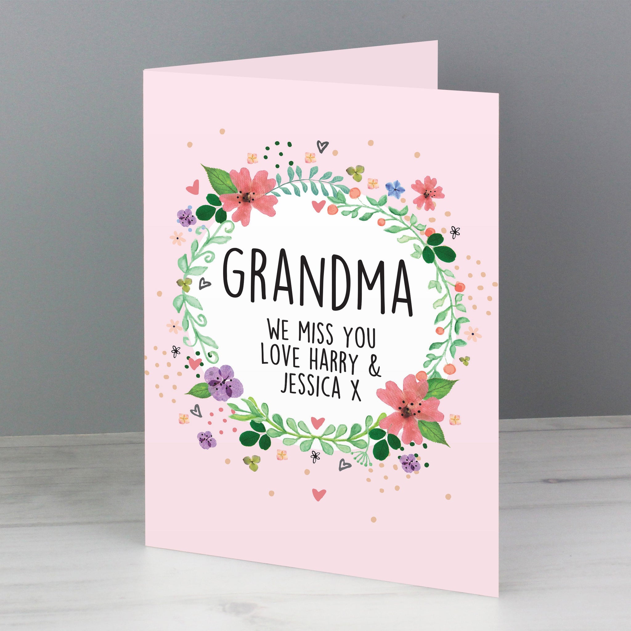 Personalised Floral Card: 2 - Greeting Cards By Gift Moments