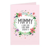 Personalised Floral Card: 3 - Greeting Cards By Gift Moments