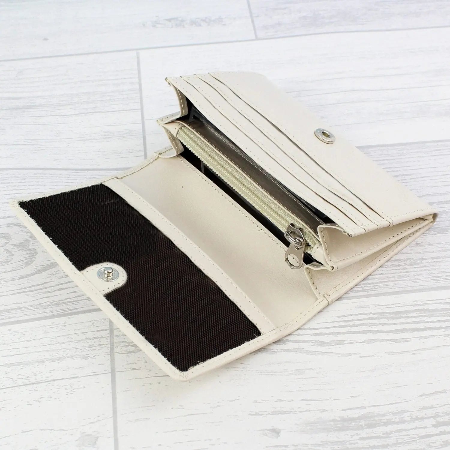 Personalised Floral Cream Leather Purse: 2 - Bags & Purses By Gift Moments