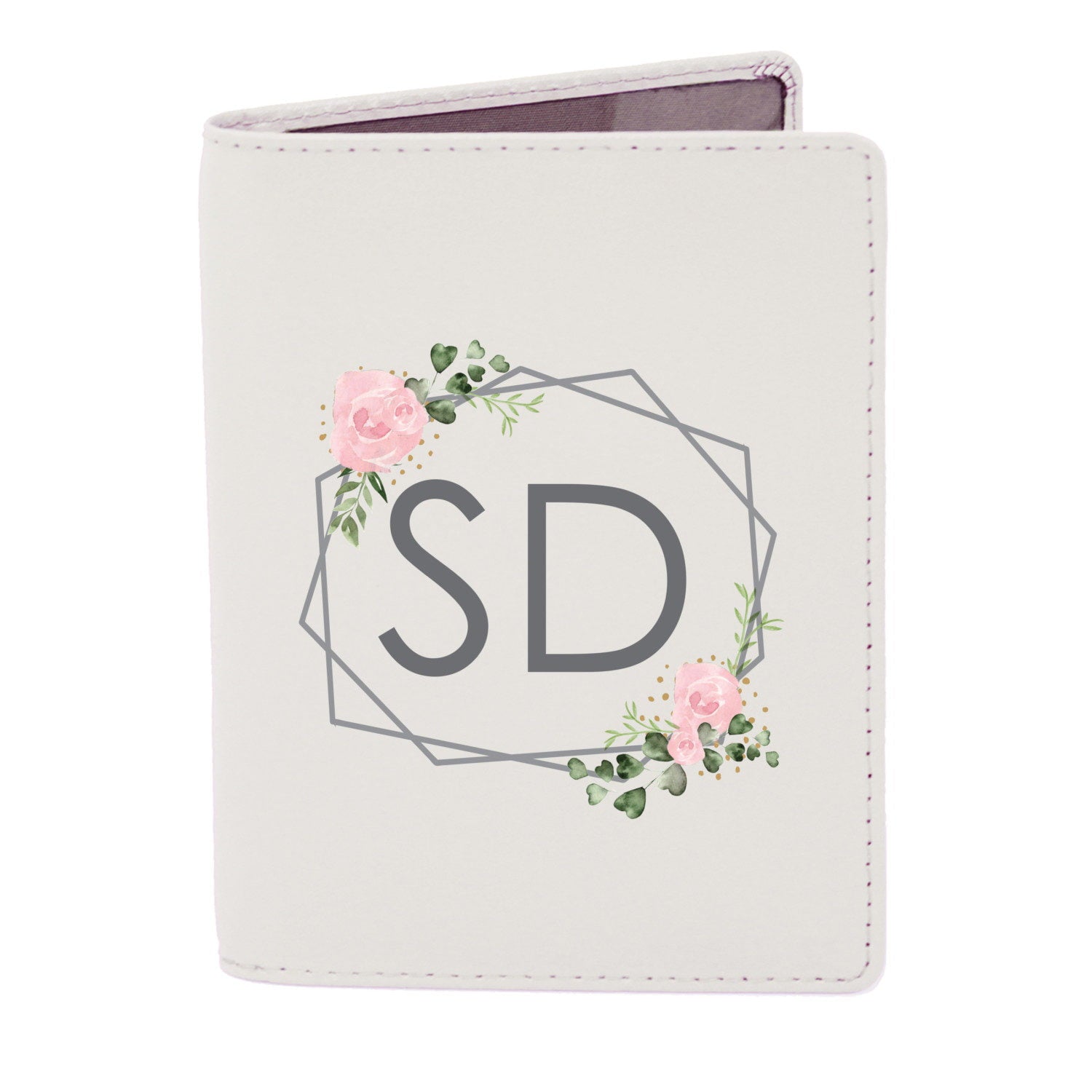 Personalised Floral Cream Passport Holder: 3 - Passport Holders By Gift Moments
