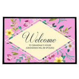Personalised Floral Indoor Door Mat: 2 - Doormats By Gift Moments