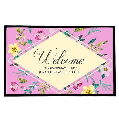 Personalised Floral Indoor Door Mat: 2 - Doormats By Gift Moments
