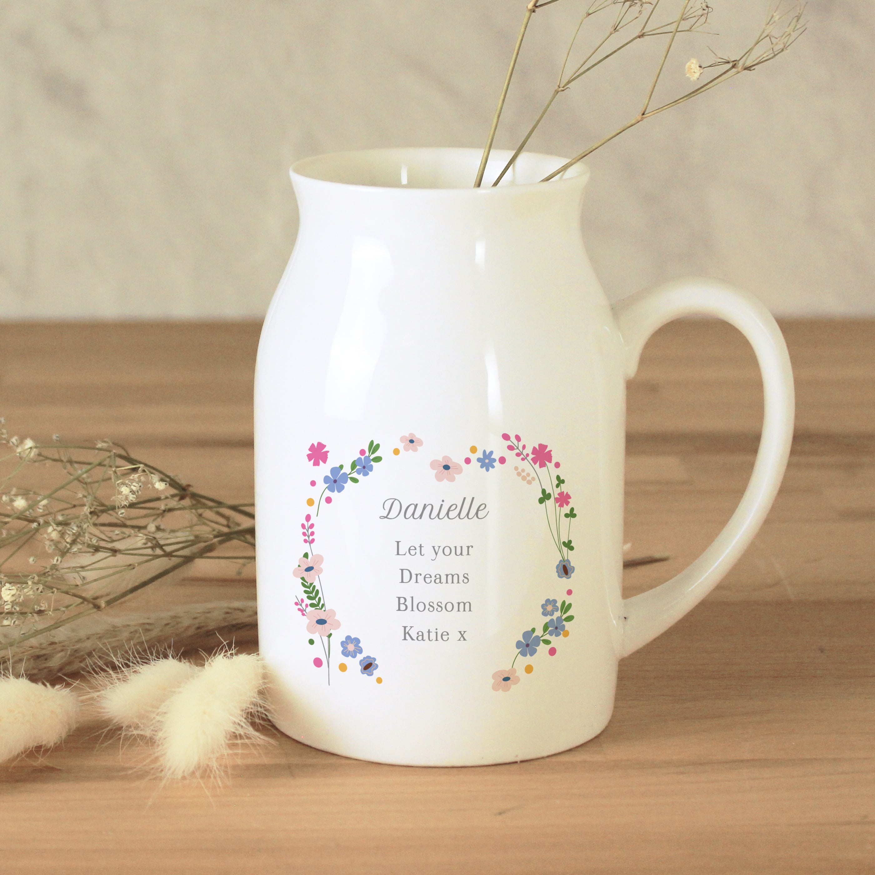 Personalised Floral Flower Jug - Shop Vases At Gift Moments - 4
