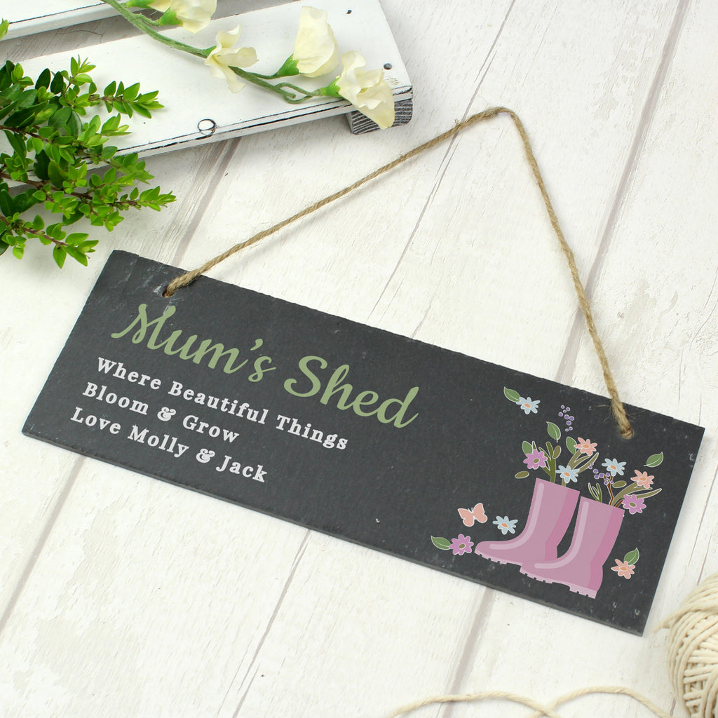 Personalised Floral Garden Slate Sign - Shop Signs & Plaques At Gift Moments - 3