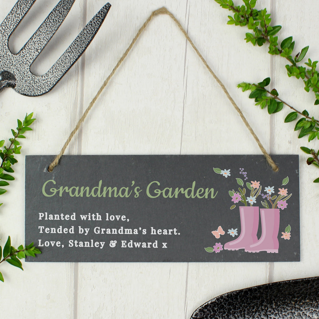 Personalised Floral Garden Slate Sign - Shop Signs & Plaques At Gift Moments - 4