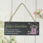 Personalised Floral Garden Slate Sign - Shop Signs & Plaques At Gift Moments - 1