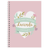 Personalised Floral Heart A5 Notebook: 3 - Notebooks By Gift Moments