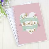 Personalised Floral Heart A5 Notebook: 1 - Notebooks By Gift Moments