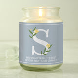 Personalised Floral Initial Candle Jar: 2 - Candles By Gift Moments