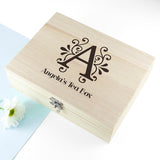 Personalised Floral Initial Tea Box Selection: 7 Tea Boxes By Gift Moments