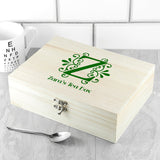Personalised Floral Initial Tea Box Selection: 1 Green Tea Boxes By Gift Moments