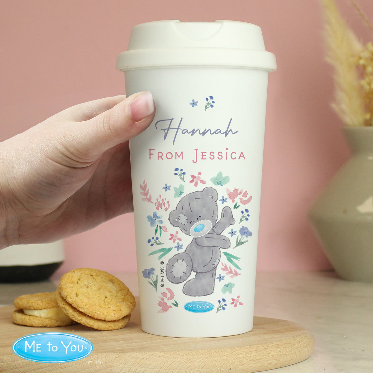 Personalised Me To You Floral Insulated Reusable Eco Travel Cup: 4 - Travel Mugs