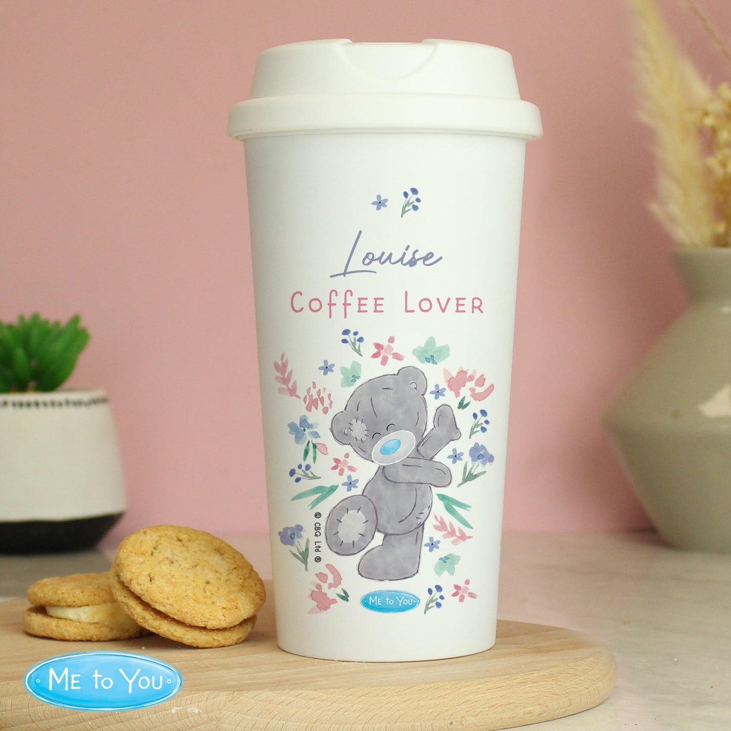 Personalised Me To You Floral Insulated Reusable Eco Travel Cup: 3 - Travel Mugs