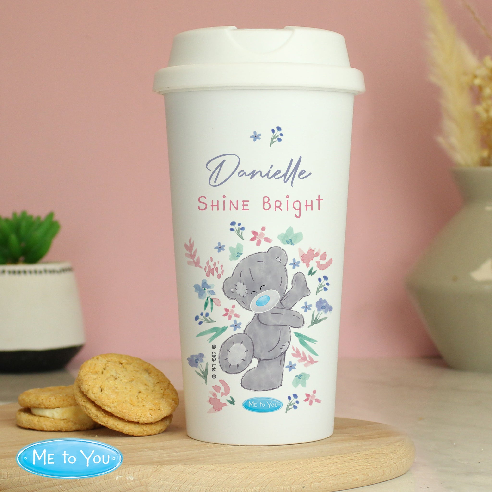 Personalised Me To You Floral Insulated Reusable Eco Travel Cup: 1 - Travel Mugs