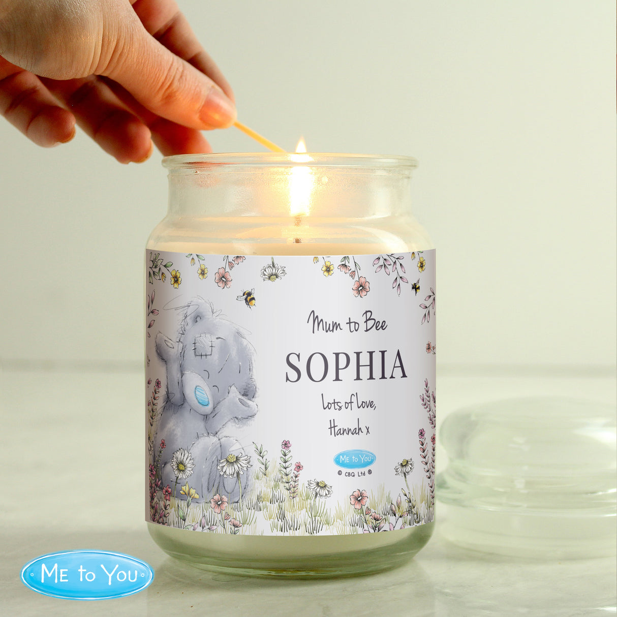 Personalised Me to You Floral Large Scented Jar Candle: 3 - Candles