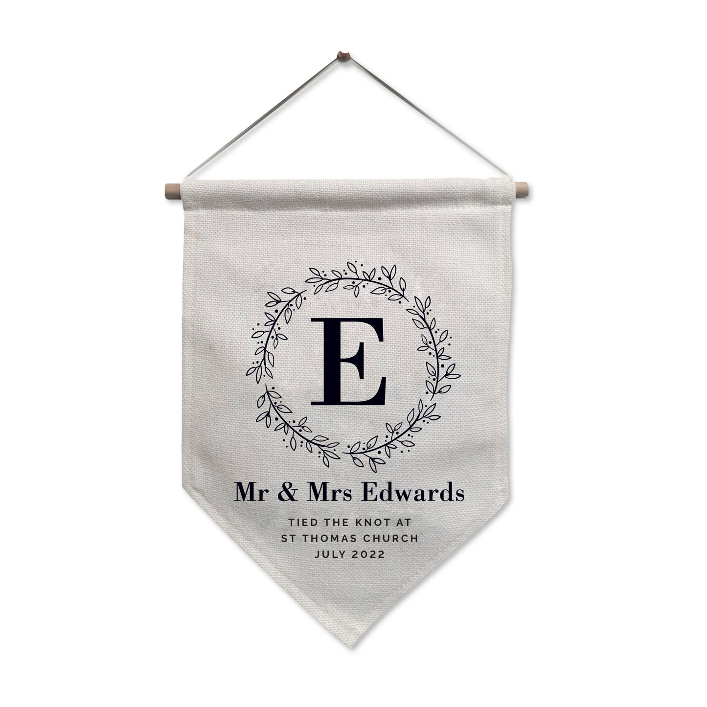 Personalised Floral Leaf Hanging Banner: 4 - Banners By Gift Moments