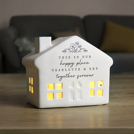 Personalised Floral LED House: 2 - LED Lighting By Gift Moments