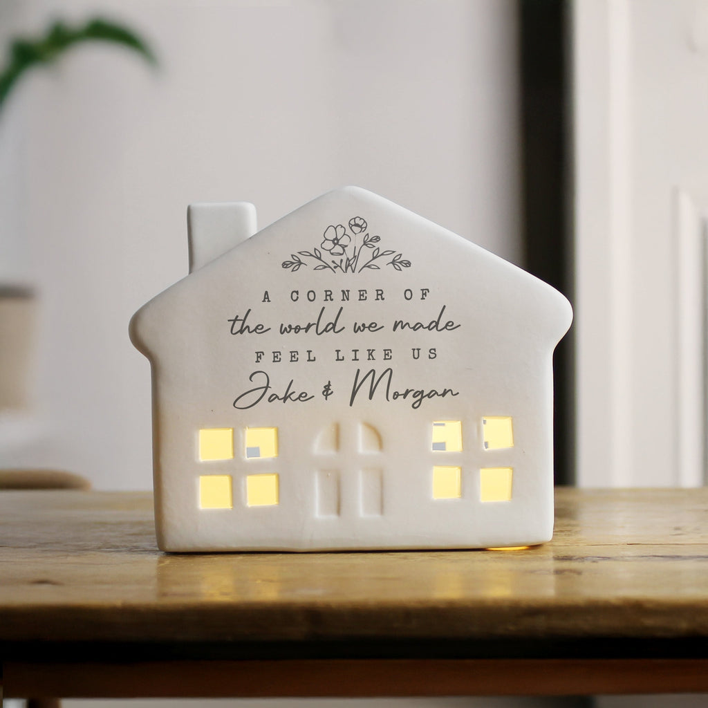 Personalised Floral LED House - Shop LED Lighting At Gift Moments - 3