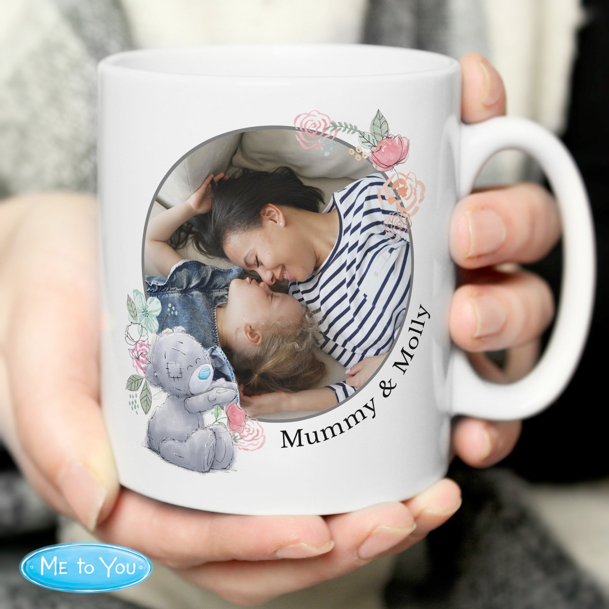 Personalised Me To You Floral Photo Upload Mug: 2 - Mugs