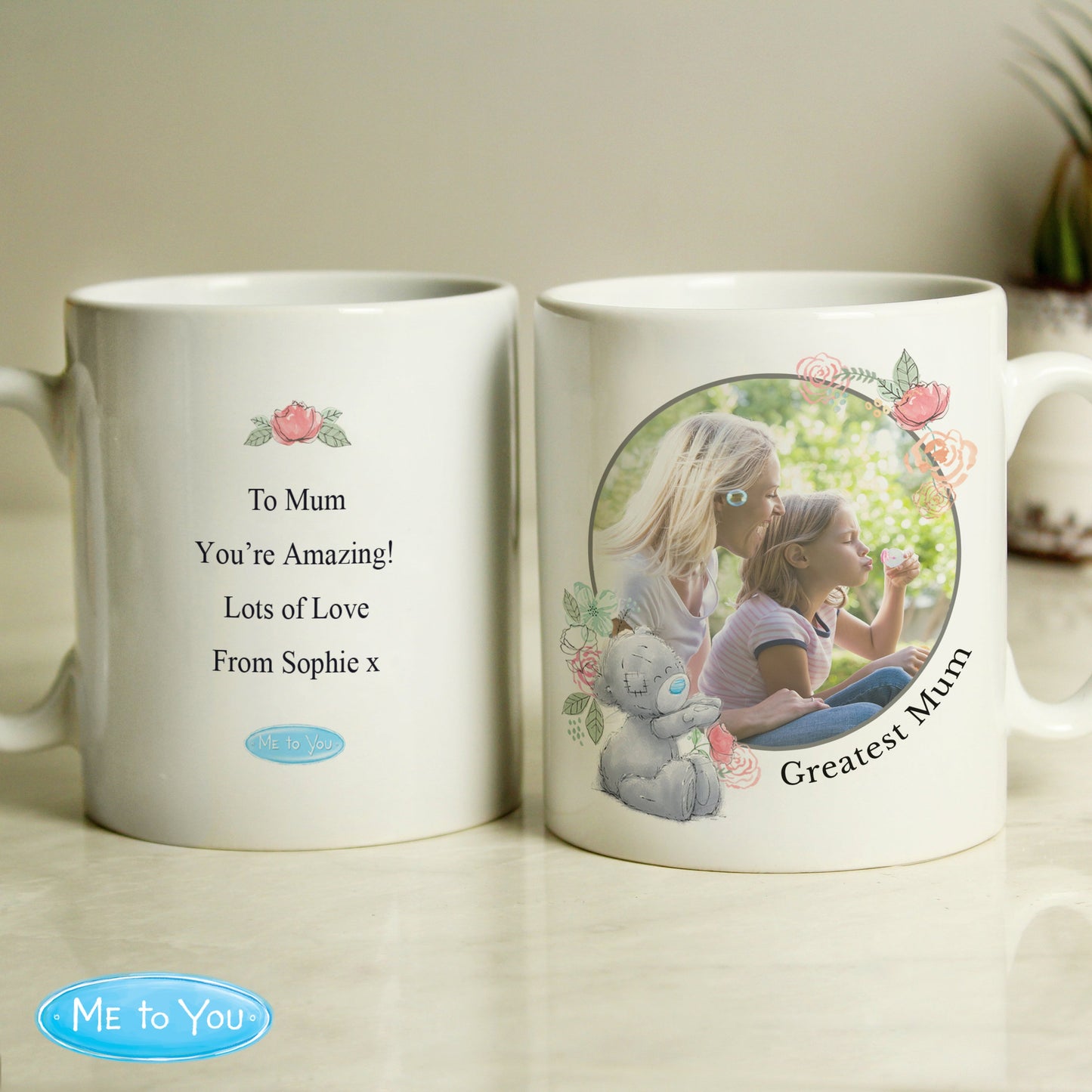 Personalised Me To You Floral Photo Upload Mug: 6 - Mugs