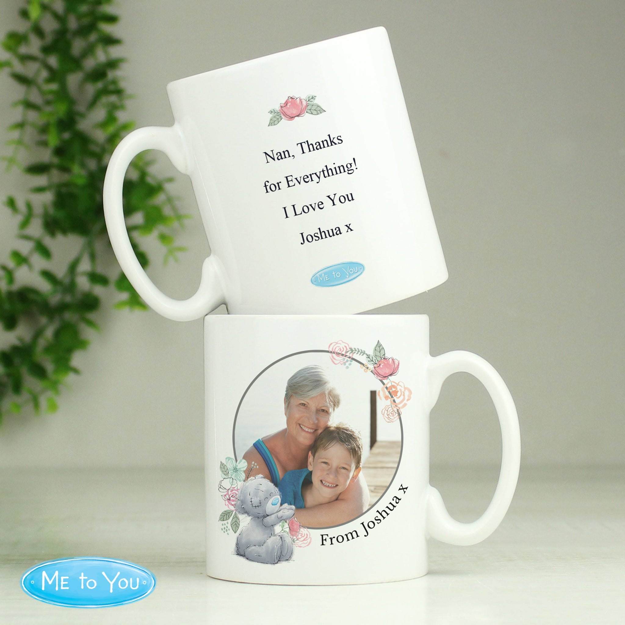 Personalised Me To You Floral Photo Upload Mug: 1 - Mugs