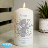Personalised Me To You Floral Pillar Candle: 3 - Candles