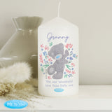 Personalised Me To You Floral Pillar Candle: 1 - Candles