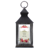 Personalised Floral Rustic Black Lantern: 4 - LED Lighting By Gift Moments