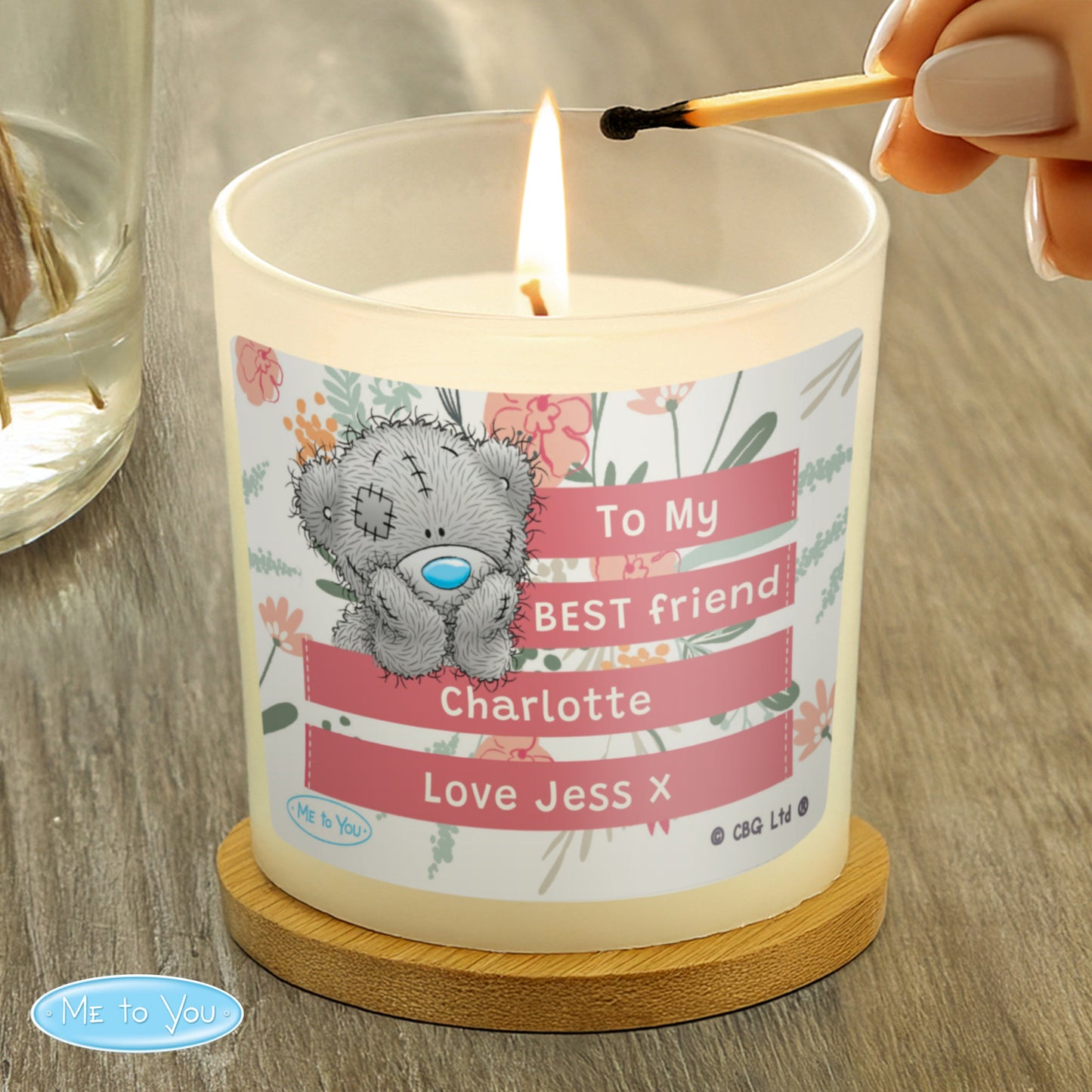Personalised Me To You Floral Scented Jar Candle: 1 - Candles
