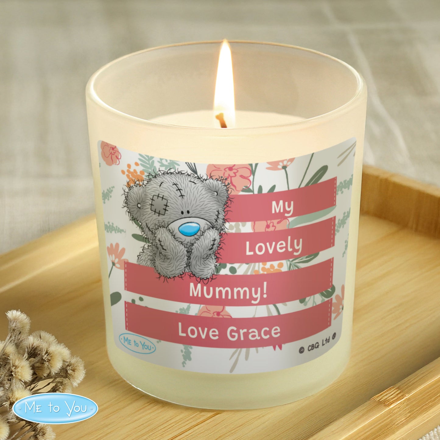 Personalised Me To You Floral Scented Jar Candle: 4 - Candles