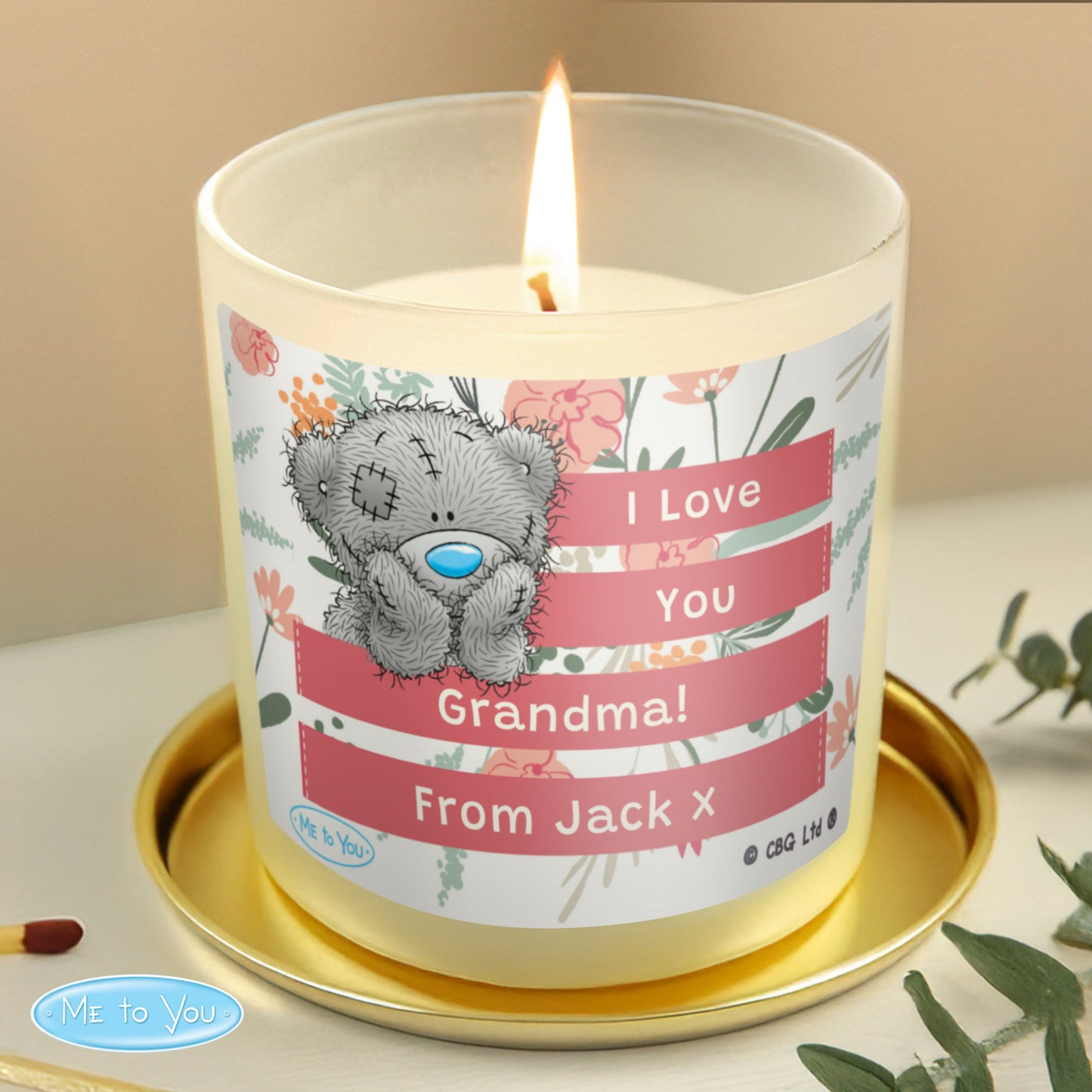 Personalised Me To You Floral Scented Jar Candle: 2 - Candles