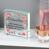 Personalised Floral Sentimental Crystal Token: 4 - Crystal Tokens By Gift Moments