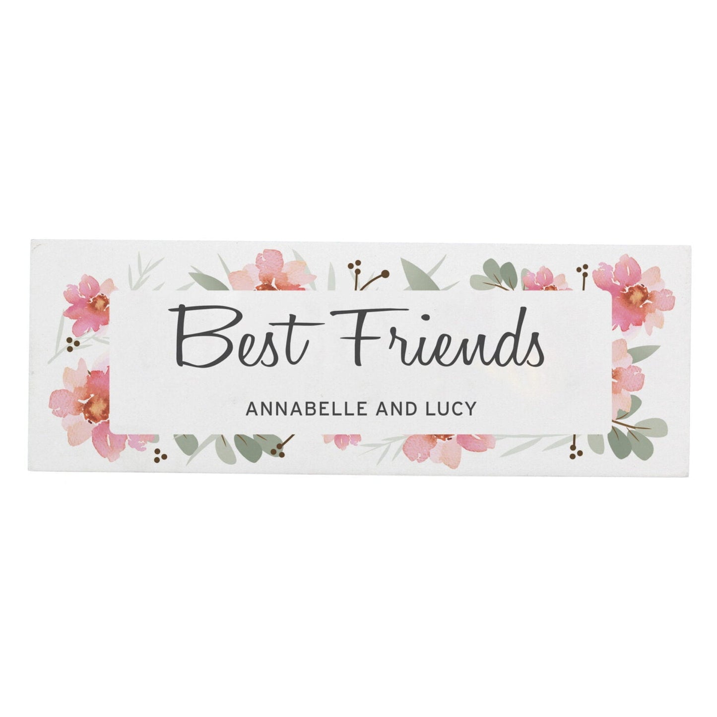 Personalised Floral Sentimental Wooden Block Sign: 7 - Signs & Plaques By Gift Moments
