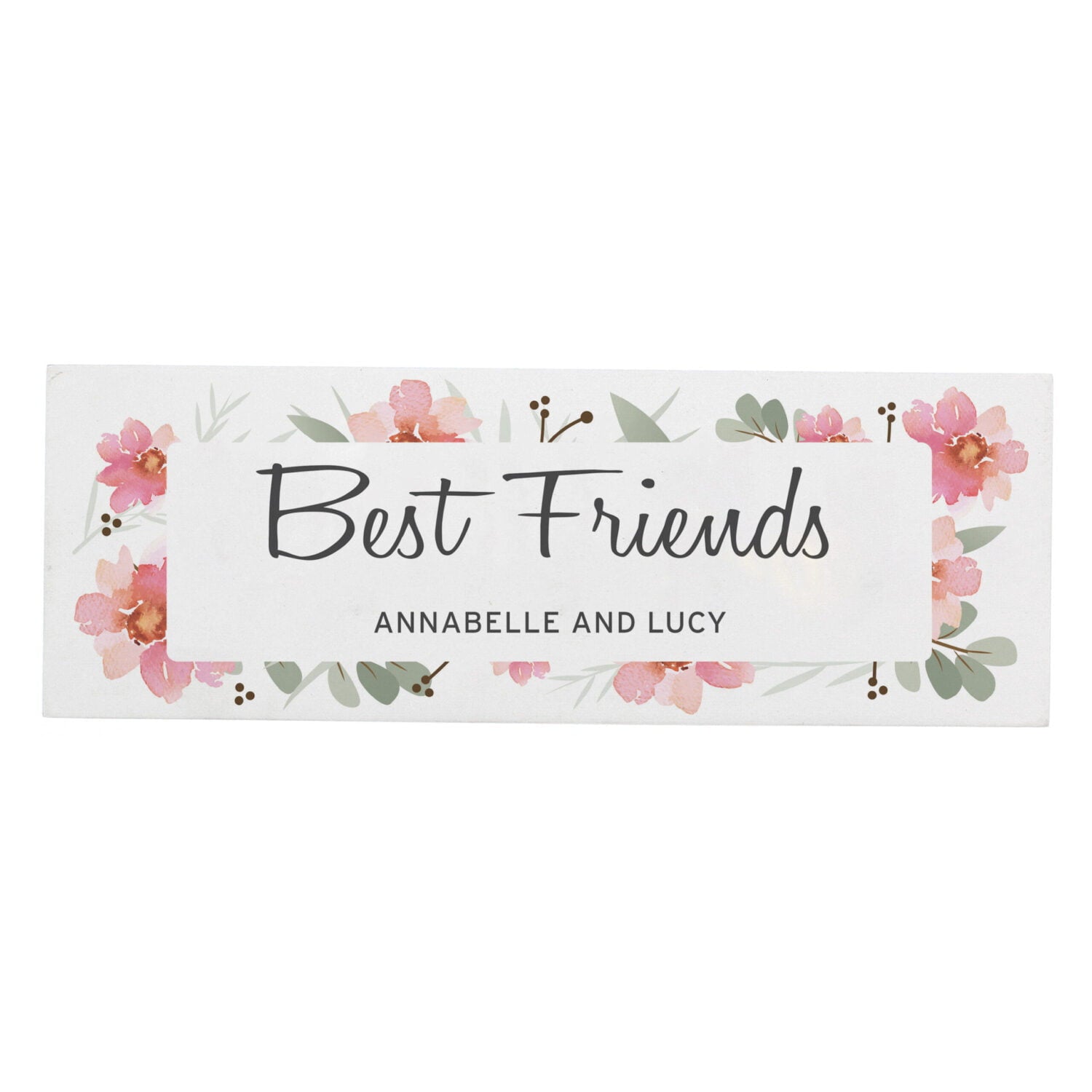 Personalised Floral Sentimental Wooden Block Sign: 7 - Signs & Plaques By Gift Moments