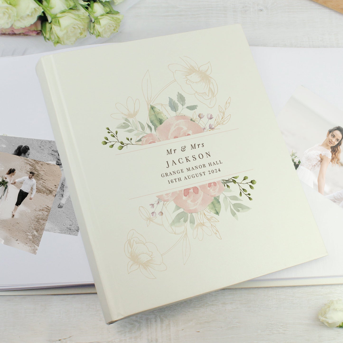 Personalised Floral Traditional Photo Album: 1 - Photo Albums By Gift Moments